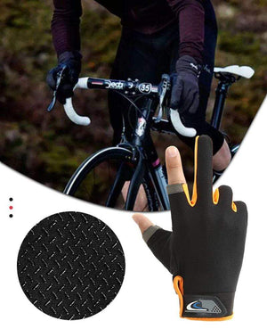 Planet Gates Summer Cycling Gloves Men Mesh Breathable Thin Fishing Gloves Anti Slip Half Finger Sports Bicycle Gloves