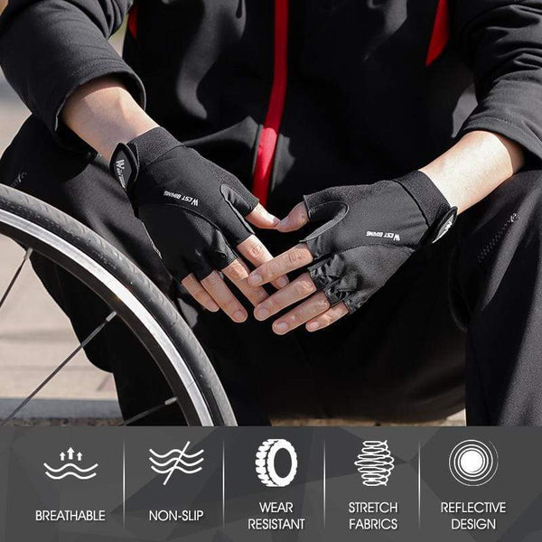 Planet Gates Summer Cycling Gloves MTB Mountain Road Bike Half Finger Gloves Men Women Bicycle Gym Fitness Non-slip Sports Gloves