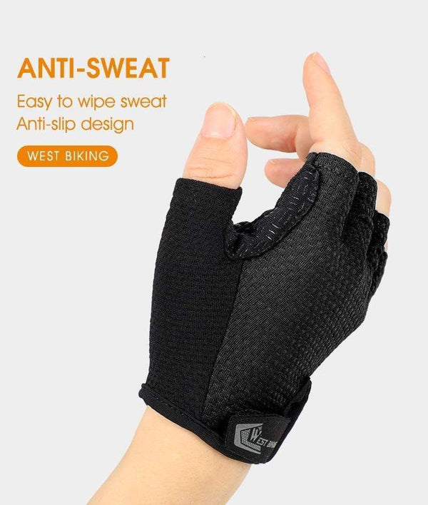 Planet Gates Summer Cycling Gloves Shockproof Thicken Pad Half Finger Cycling Gloves for Sport Hiking MTB Motorcycle Bike Gloves