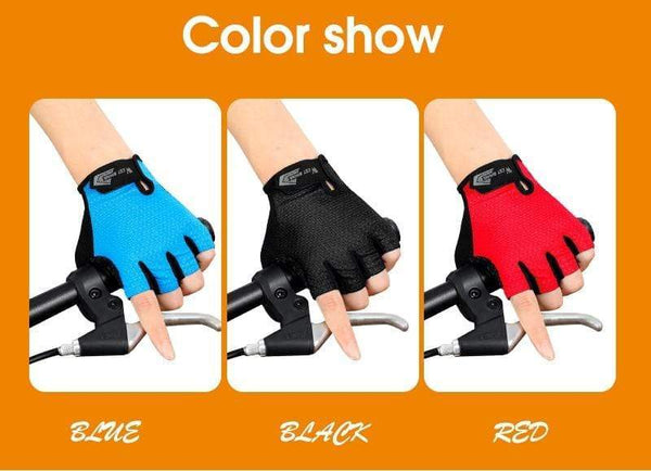 Planet Gates Summer Cycling Gloves Shockproof Thicken Pad Half Finger Cycling Gloves for Sport Hiking MTB Motorcycle Bike Gloves