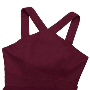 Planet Gates Summer Elegant Bridesmaid Dresses Chiffon Halter Wedding Formal Occasion Women Ladies Criss-cross Shoulder Dresses