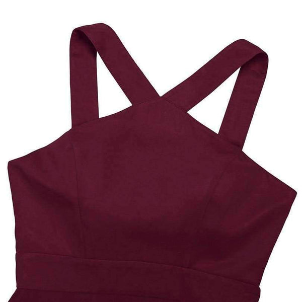 Planet Gates Summer Elegant Bridesmaid Dresses Chiffon Halter Wedding Formal Occasion Women Ladies Criss-cross Shoulder Dresses