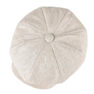 Planet Gates Summer Linen Newsboy Cap Men Women Herringbone Bakerboy Caps Lightweight Breathable Flat Hat Apple Beret Hats 007