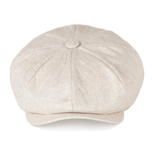 Planet Gates Summer Linen Newsboy Cap Men Women Herringbone Bakerboy Caps Lightweight Breathable Flat Hat Apple Beret Hats 007