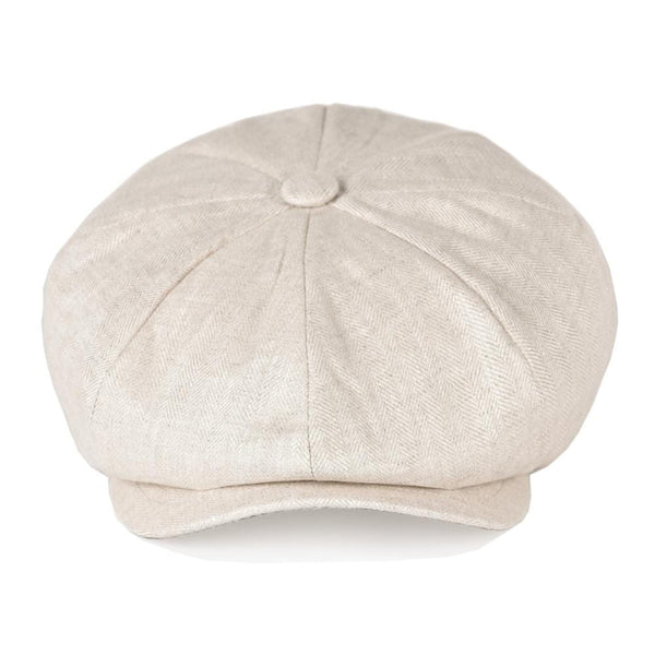 Planet Gates Summer Linen Newsboy Cap Men Women Herringbone Bakerboy Caps Lightweight Breathable Flat Hat Apple Beret Hats 007