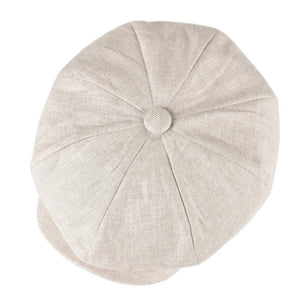 Planet Gates Summer Linen Newsboy Cap Men Women Herringbone Bakerboy Caps Lightweight Breathable Flat Hat Apple Beret Hats 007