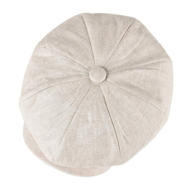 Planet Gates Summer Linen Newsboy Cap Men Women Herringbone Bakerboy Caps Lightweight Breathable Flat Hat Apple Beret Hats 007