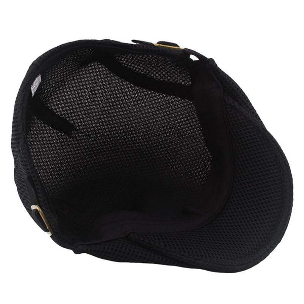 Planet Gates Summer Men's Beret Solid Color Hollow Mesh Cap Breathable Adjustable ladies Sun Hat
