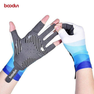 Planet Gates Summer Men Women Fishing Gloves Half Finger Breathable Cool Fabric Non-Slip Silicone Lure Fishing Sailing Sports Glove