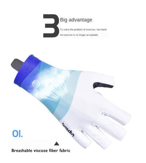 Planet Gates Summer Men Women Fishing Gloves Half Finger Breathable Cool Fabric Non-Slip Silicone Lure Fishing Sailing Sports Glove