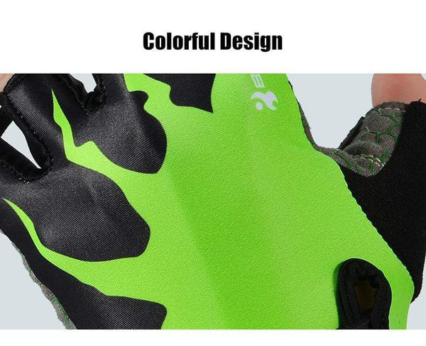 Planet Gates Summer Shockproof Cycling Gloves Half Finger Outdoor MTB Road Bike Bicycle Gloves Sports Mitten for Children Men Women