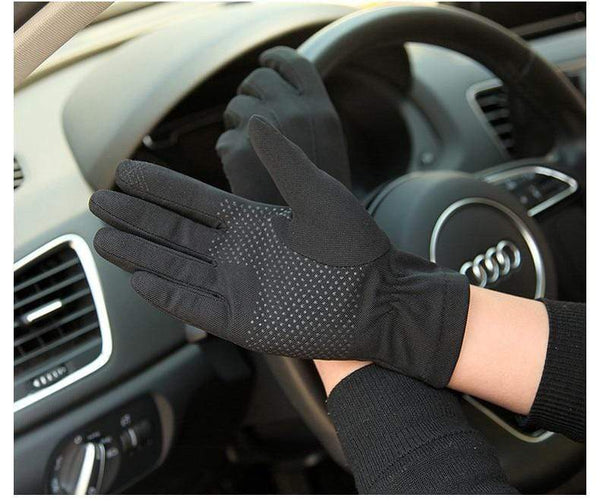 Planet Gates Summer Sun Protection Gloves Male Thin Breathable Anti-Slip Driving Gloves Anti-UV Full Fingers Man Mittens SZ105W1