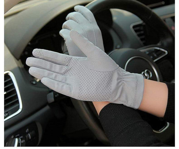 Planet Gates Summer Sun Protection Gloves Male Thin Breathable Anti-Slip Driving Gloves Anti-UV Full Fingers Man Mittens SZ105W1