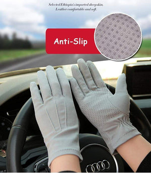 Planet Gates Summer Sun Protection Gloves Male Thin Breathable Anti-Slip Driving Gloves Anti-UV Full Fingers Man Mittens SZ105W1