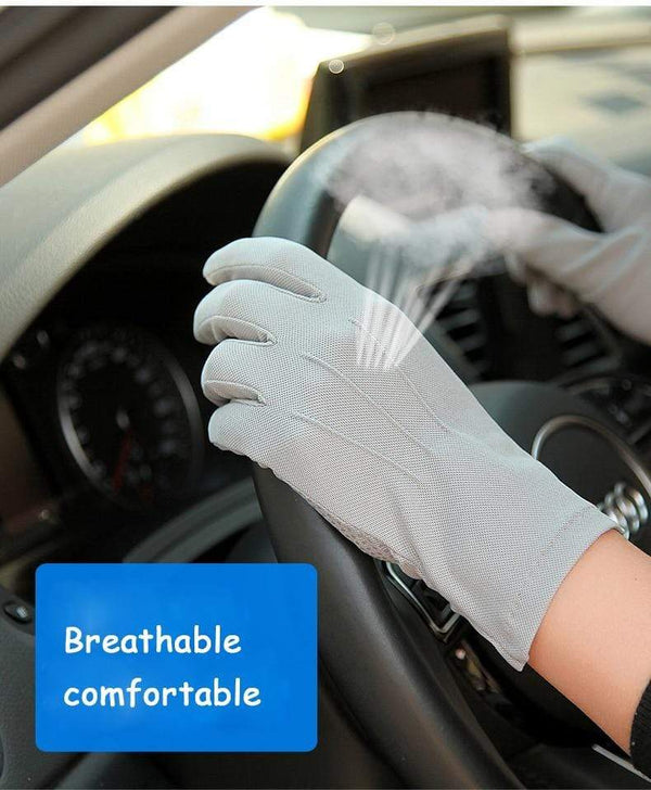 Planet Gates Summer Sun Protection Gloves Male Thin Breathable Anti-Slip Driving Gloves Anti-UV Full Fingers Man Mittens SZ105W1