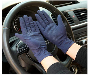 Planet Gates Summer Sun Protection Gloves Male Thin Breathable Anti-Slip Driving Gloves Anti-UV Full Fingers Man Mittens SZ105W1