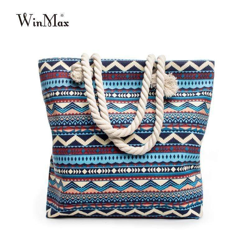 Planet Gates Summer Women Canvas bohemian style strip Shoulder Beach Bag Female Casual Tote Shopping Big Bag floral Messenger Bags
