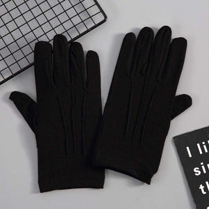 Planet Gates Sun Protection Driving Gloves Men Women Short Elastic Thin Glove Fashion Solid Color Cotton Summer Sunscreen Gloves Black White