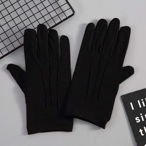 Planet Gates Sun Protection Driving Gloves Men Women Short Elastic Thin Glove Fashion Solid Color Cotton Summer Sunscreen Gloves Black White
