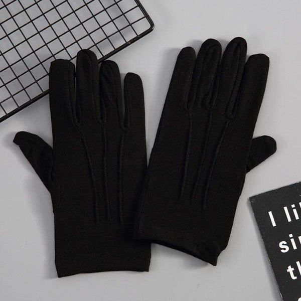 Planet Gates Sun Protection Driving Gloves Men Women Short Elastic Thin Glove Fashion Solid Color Cotton Summer Sunscreen Gloves Black White