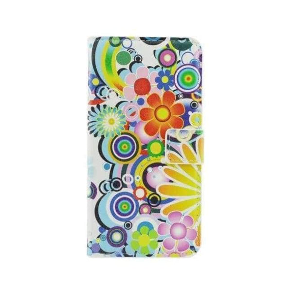 Planet Gates Sunflower Painted PU Leather Lether Wallet Case For Sony Xperia T3 D5106 Jellyfish Colorful Best Heart Cheap Luxury Flower