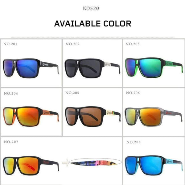 Planet Gates sunglass 201 KDEAM Sport Sunglasses Men Polarized HD lens zonnebril mannen Square Sun Glasses Women Eyewear 6 Colors UV400