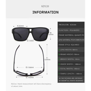 Planet Gates sunglass 201 KDEAM Sport Sunglasses Men Polarized HD lens zonnebril mannen Square Sun Glasses Women Eyewear 6 Colors UV400