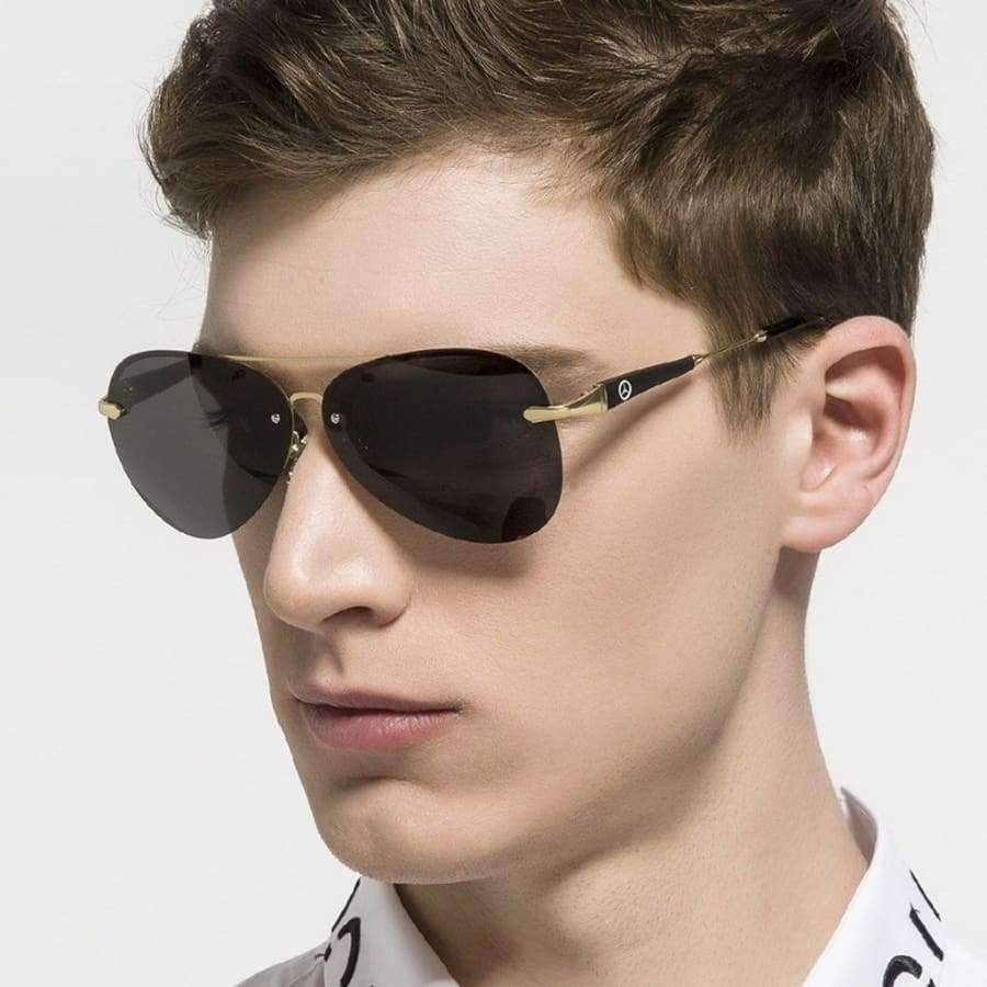NEW Mercedes High-end Men's Polarized Sunglasses Driving Mercedes Driving Uv Frog Mirror Sunglasses