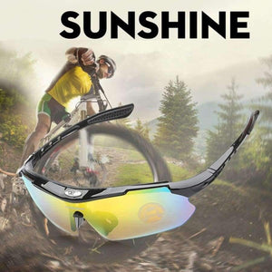 Planet Gates sunglass Black Unisex Cycling Sunglasses TR90 UV400 Coated Outdoor Sports Goggles Bike Eyewear 3 Lenses