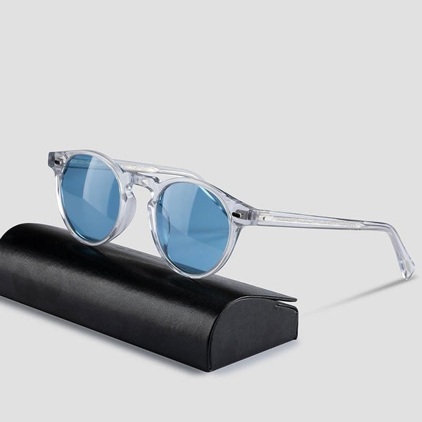 Planet Gates Sunglasses Women Gregory Peck Acetate Sun Glasses  Retro Round Frame OV5186 Men Polarized Vintage Eyeglasses Driving Glasses