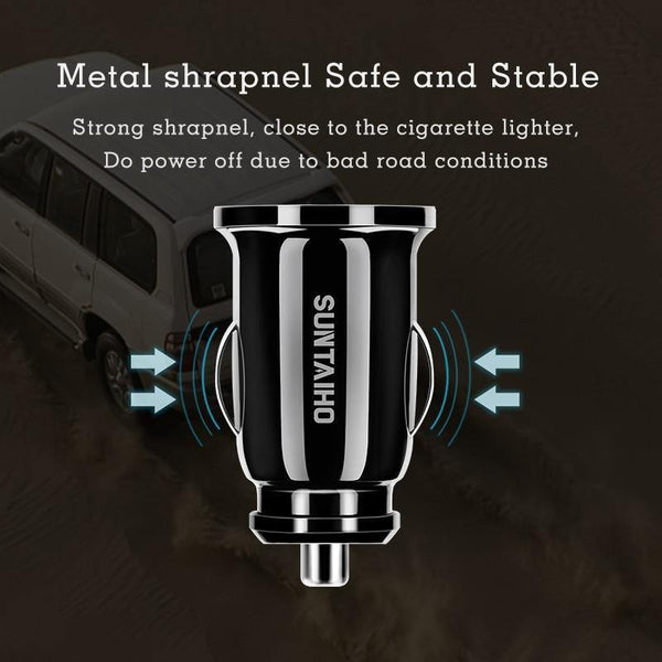 Planet Gates Suntaiho Dual USB Car Charger Universal Car-Charger 3.1A Mini Mobile Phone Car-charger adapter  for iPhone 7 Car Phone Charger