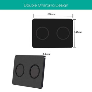 Planet Gates Suntaiho Qi Double Wireless Charger Charging Stand for iPhone 8  Phone Smart phone Charge Dock Stand For Samsung Note 8