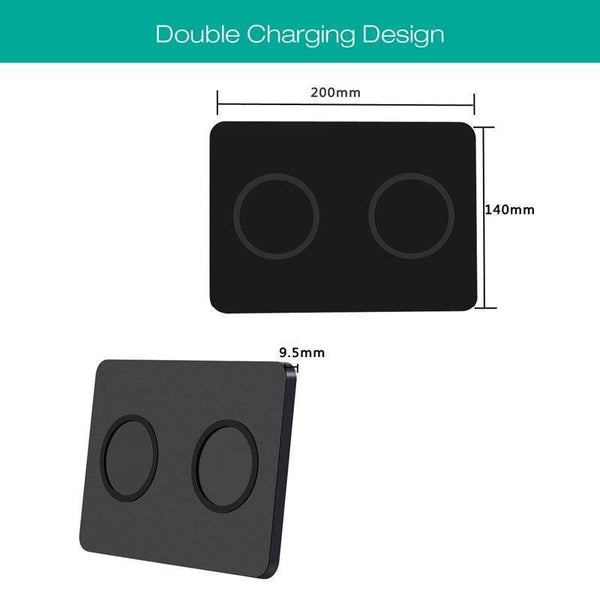 Planet Gates Suntaiho Qi Double Wireless Charger Charging Stand for iPhone 8  Phone Smart phone Charge Dock Stand For Samsung Note 8