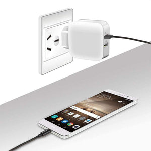 Planet Gates Suntaiho Smart Travel Dual USB Charger Adapter Wall Portable Mobile Phone Charger EU Plug For iPhone/Samsung/Xiaomi /iPad/Huawei