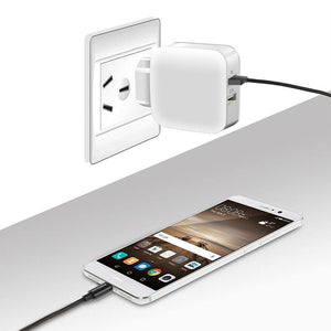 Planet Gates Suntaiho Smart Travel Dual USB Charger Adapter Wall Portable Mobile Phone Charger EU Plug For iPhone/Samsung/Xiaomi /iPad/Huawei