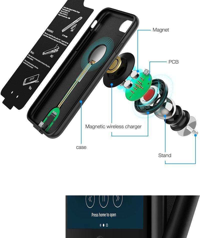 Planet Gates Suntaiho Wireless Car Charger Magnetic phone case charger for iPhone 6s Plus Fast Charging Wireless Magnetic Charging Phone7plus