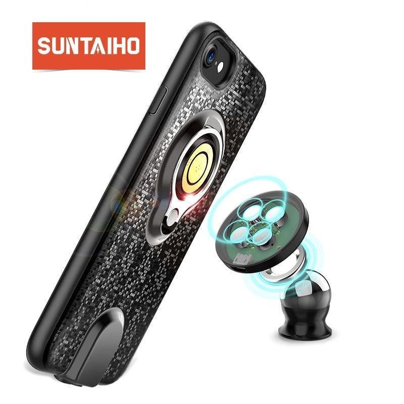 Planet Gates Suntaiho Wireless Car Charger Magnetic phone case charger for iPhone 6s Plus Fast Charging Wireless Magnetic Charging Phone7plus