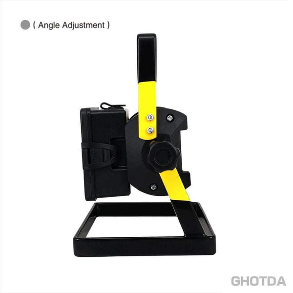 Planet Gates Super Bright 50W Outdoor LED Floodlight Rechargeable 36LED Camping Work Flood Light IPX67 Waterproof + 4x18650 Battery&Charger