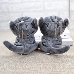Planet Gates Super Cute Sitting Chi Cat Keychain Plush Toys Dolls 10cm Stuffed Animals Soft Toys Kawaii Mini Kids Gifts