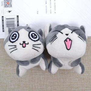 Planet Gates Super Cute Sitting Chi Cat Keychain Plush Toys Dolls 10cm Stuffed Animals Soft Toys Kawaii Mini Kids Gifts
