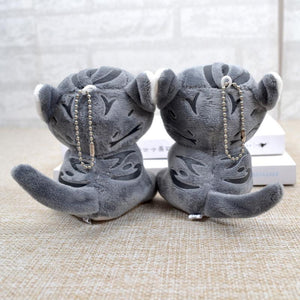 Planet Gates Super Cute Sitting Chi Cat Keychain Plush Toys Dolls 10cm Stuffed Animals Soft Toys Kawaii Mini Kids Gifts