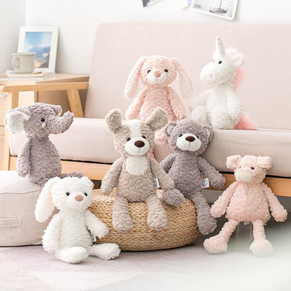 Planet Gates Super Soft Long legs baby appease toy Pink Bunny Grey Teddy Bear Dog elephant unicorn Stuffed Animals doll toys for Children