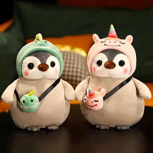 Planet Gates Super Soft Penguin Plush Toys Cute Stuffed Cosplay Penguin Animal Toy Unicorn Dinosaur Bunny Doll Pillow Kids Girls Kawaii Gift