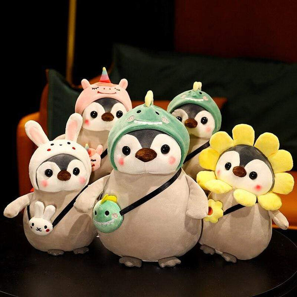Planet Gates Super Soft Penguin Plush Toys Cute Stuffed Cosplay Penguin Animal Toy Unicorn Dinosaur Bunny Doll Pillow Kids Girls Kawaii Gift