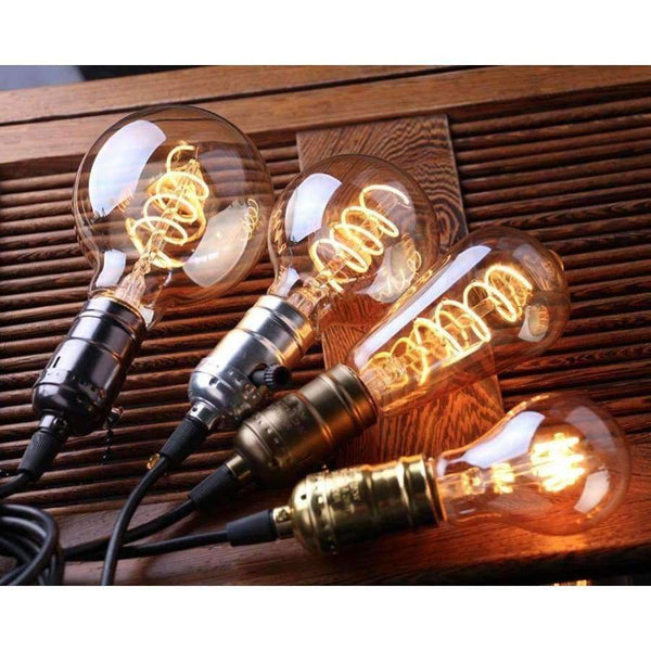 Planet Gates Super Warm 2200K / 3W E26 110V / Ano, zlatá Grensk Vintage Filament LED žárovka E27 LED kulaté světlo stmívatelné A19 110V 220V měkká LED lampa 3W spirálová skleněná dekorační žárovka 10 ks