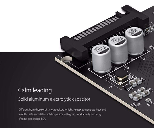 Planet Gates SuperSpeed USB 3.0 7 Port PCI-E Express Card with a 15pin SATA Power Connector PCIE Adapt VL805 and VL812 Chipsets