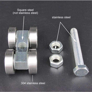 Planet Gates SUS304,Heavy-duty sliding door hanging wheel Industrial warehouse,sliding doors,Orbital track Bearing 450KG Hanging pulley