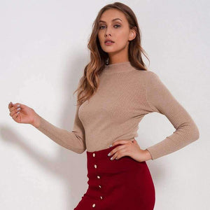 Planet Gates Sweaters And Pullovers 2018 Autumn Turtleneck Jumpers  Casual Knitted Women Tops Long Sleeve Basic Sweaters For Women