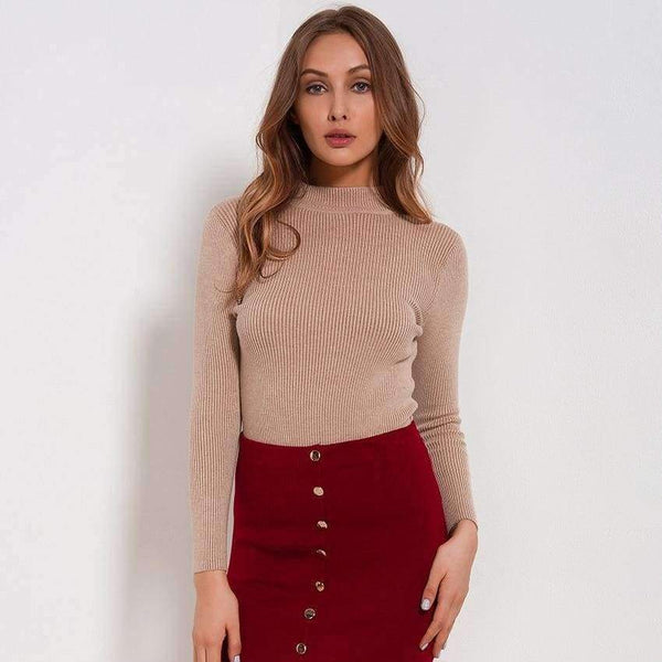 Planet Gates Sweaters And Pullovers 2018 Autumn Turtleneck Jumpers  Casual Knitted Women Tops Long Sleeve Basic Sweaters For Women