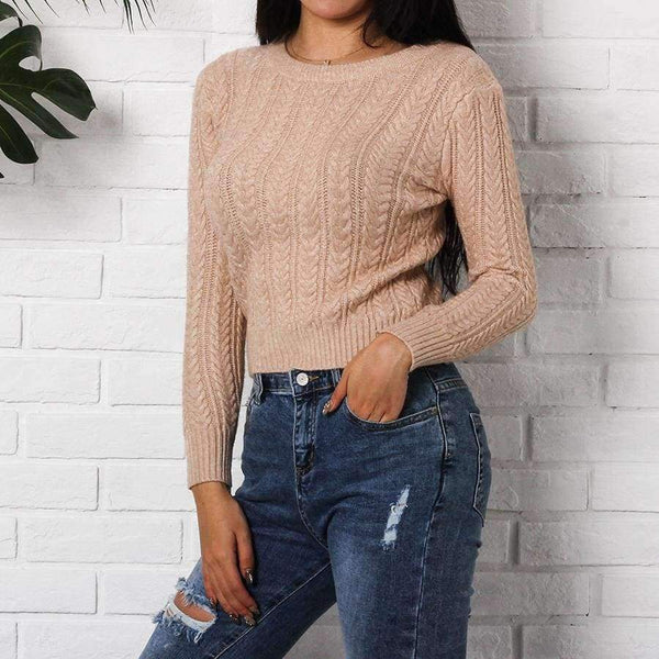 Planet Gates Sweaters Fashion 2018 Women Pullover Patterns Long Sleeve Jumpers Women Autumn Winter Knitwear Khaki White Blue